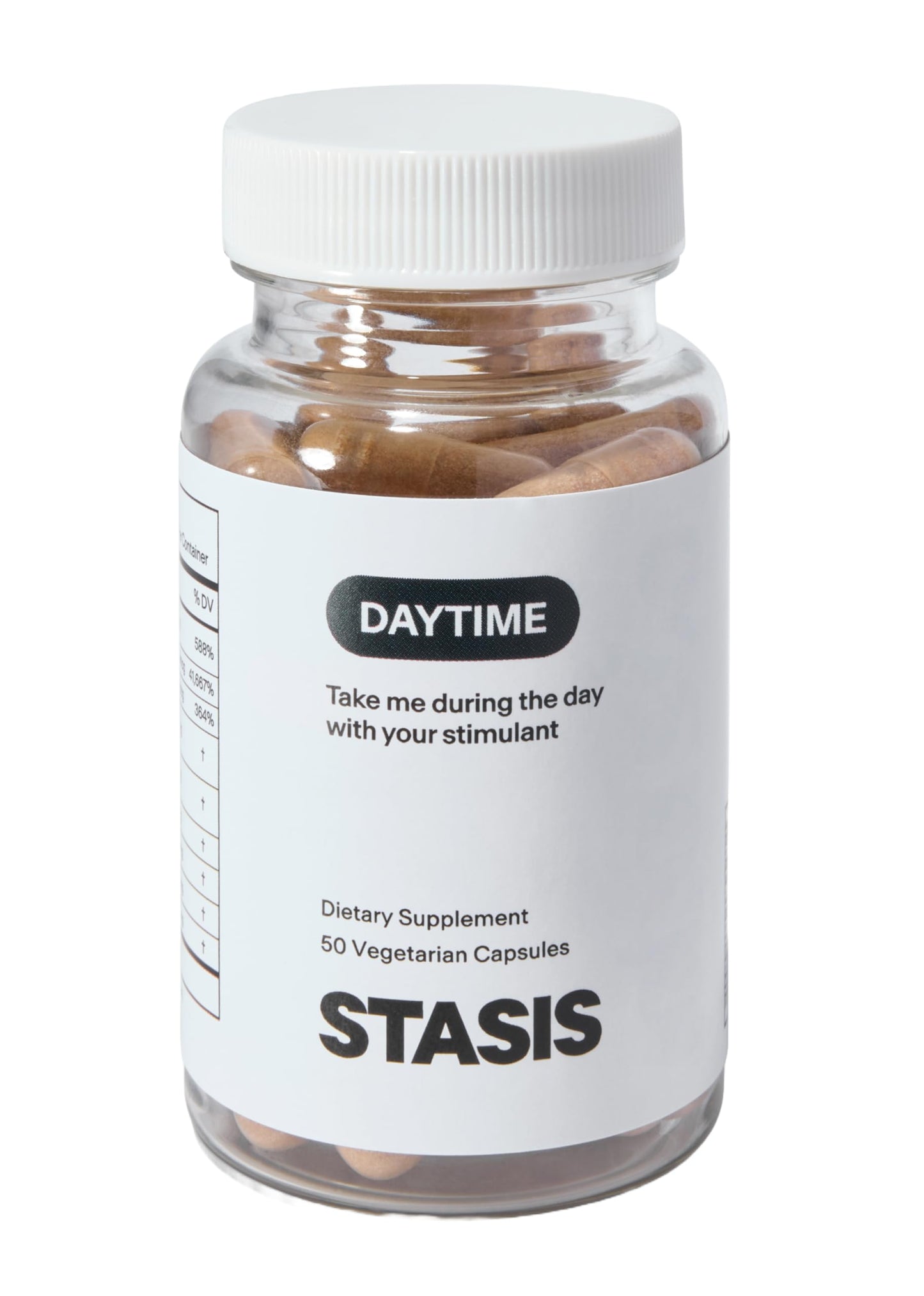 Stasis Daytime Energy and Focus Supplement with CoQ10 + Rhodiola Rosea – All-Day Brain, Mood & Energy Support | 25 Servings