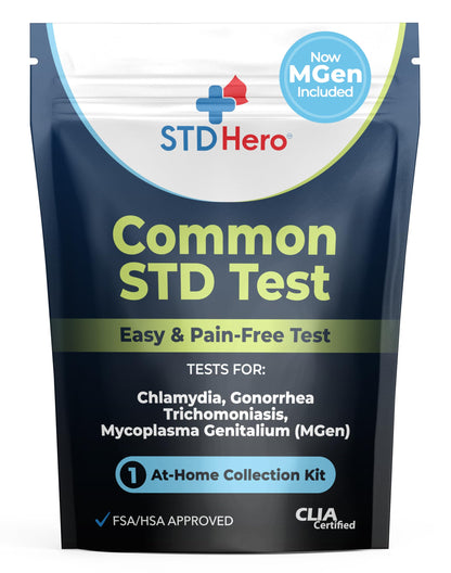 STD Hero At-Home STD Test Kit for Women & Men | Top Four STDs | Private & Easy