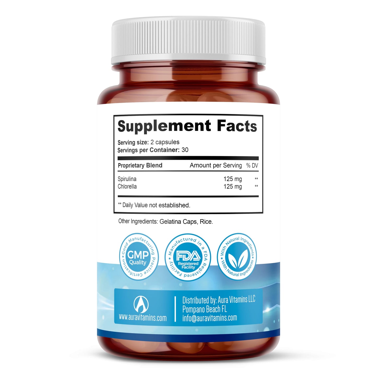 Stem Cell Supplements 500mg (180 Caps) – Anti-Aging & Longevity | Spirulina & Chlorella | Celulas Madre