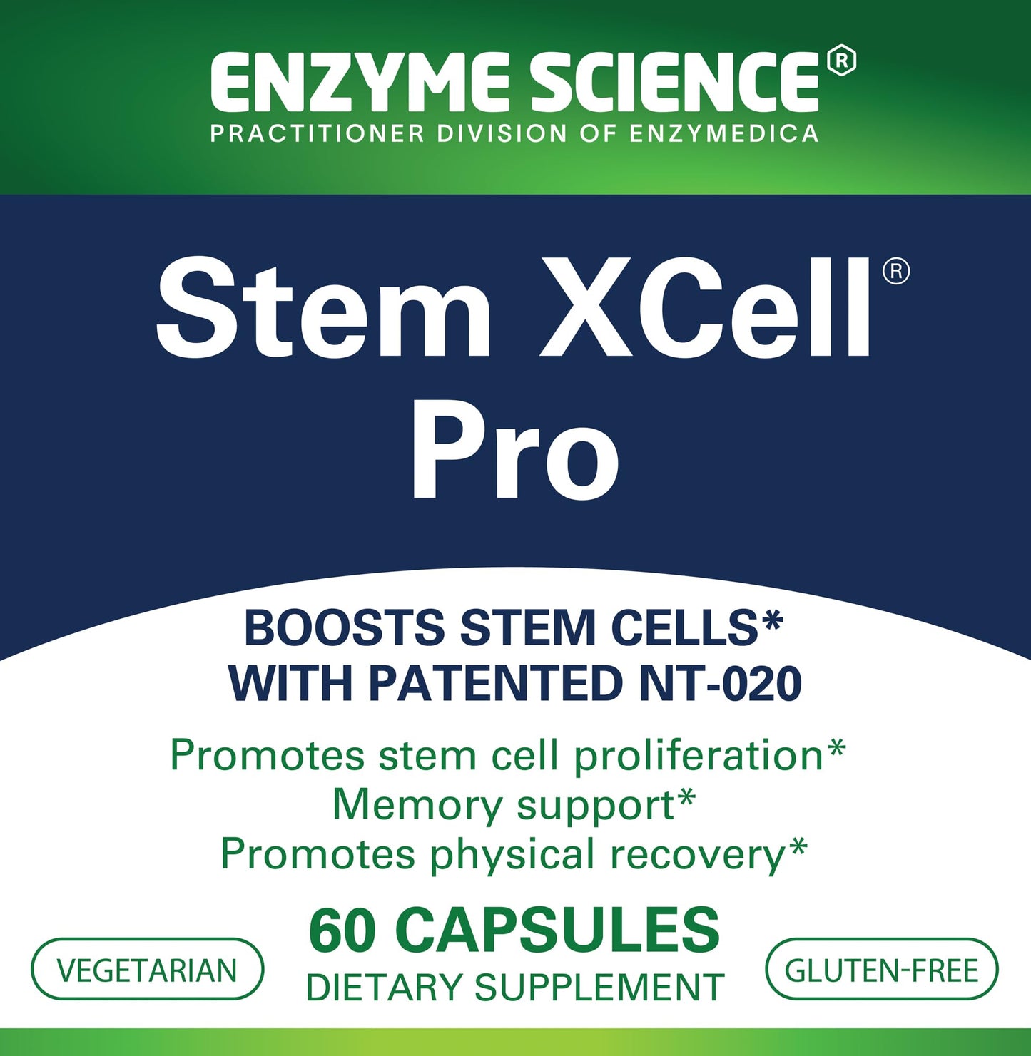Stem XCell Pro by Enzyme Science - Antioxidant & Stem Cell Health, 60 Capsules