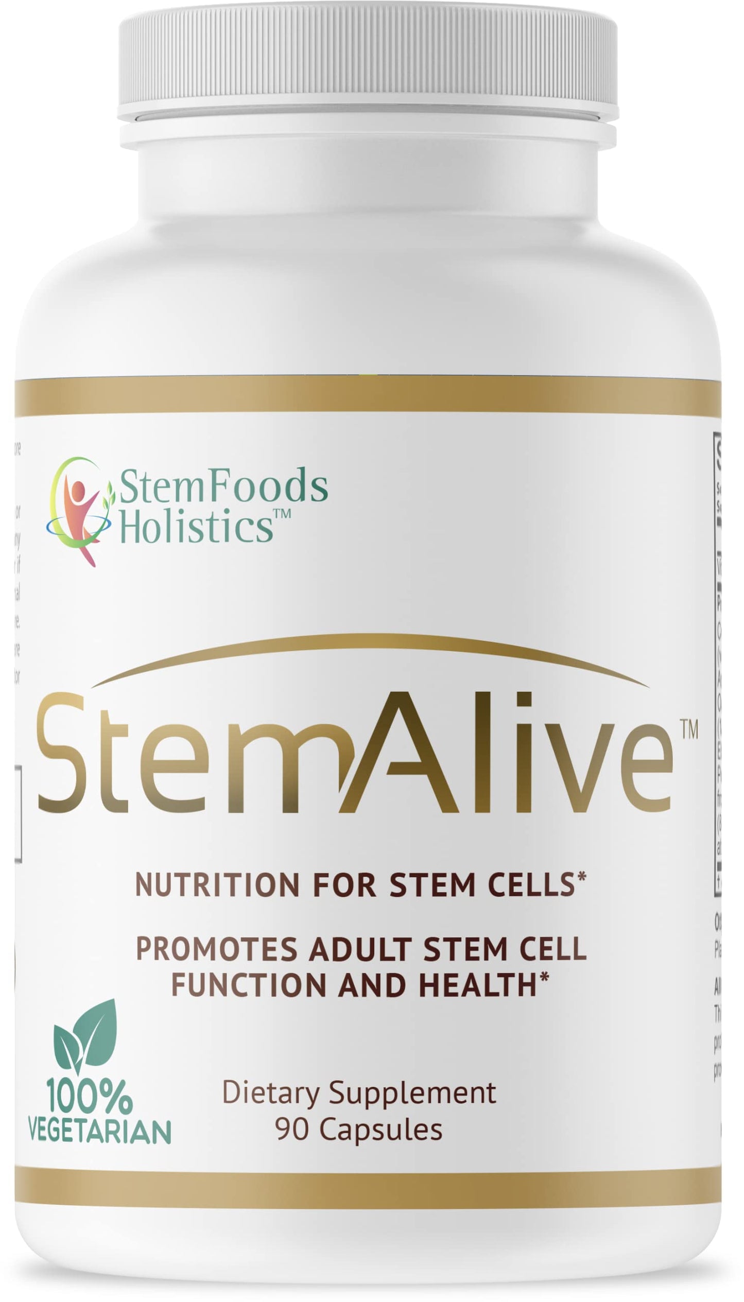 StemAlive - Promotes Stem Cell Nutrition, Function & Health, 90 Capsules, from 100% Natural Sources