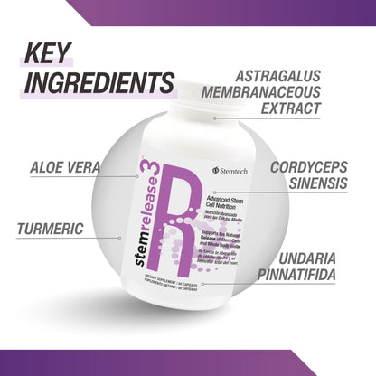 Unlock Your Body's Potential with stemrelease3™ - Cutting-Edge Stem Cell Nutrition for Natural Renewal and Youthful Vitality, Exclusive Blend for Enhanced Telomere Health