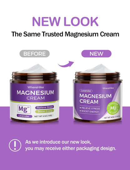 stilip Natural Topical Magnesium Cream for Sleep & Muscle Relaxation – Lavender