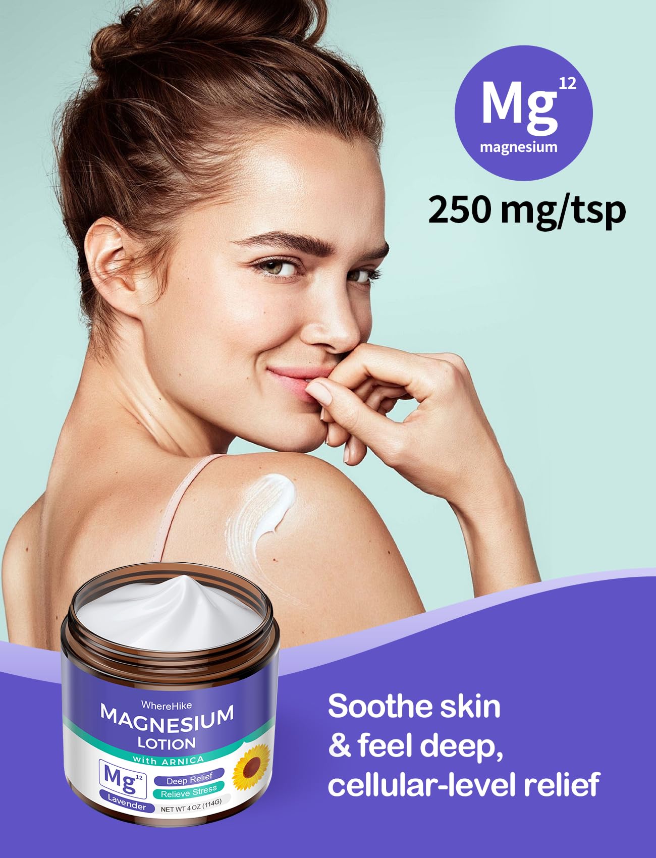 Stilip Magnesium Lotion with Arnica – Sleep, Pain Relief & Muscle Relaxation | Lavender
