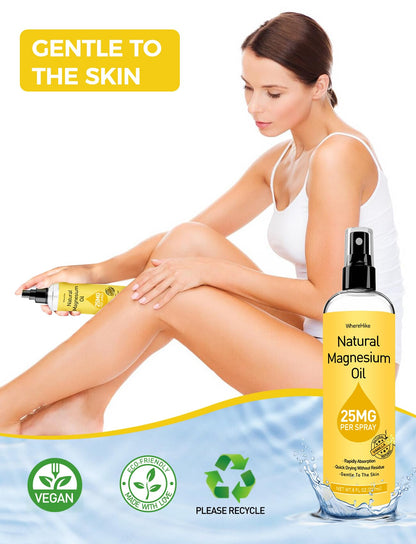 Stilip Magnesium Spray – Pure Magnesium Oil for Feet | Relax Muscles, Sleep Better, Vanilla
