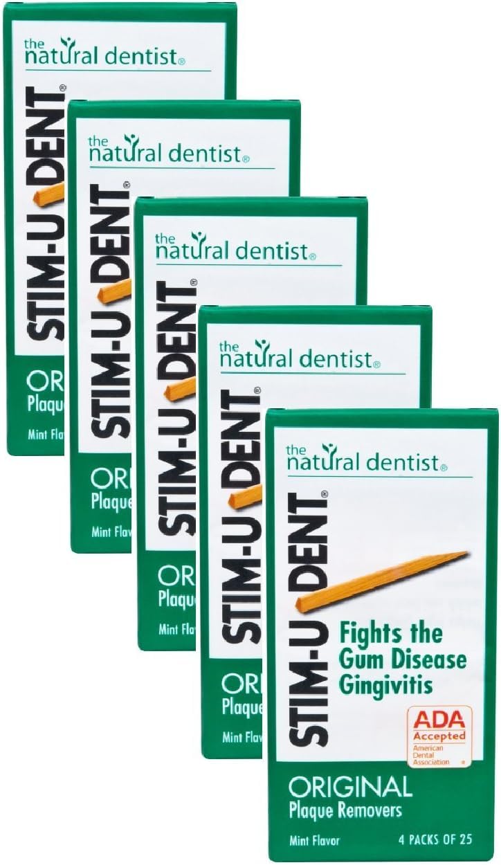 Stim-U-Dent Plaque Removers (Pack of 5) - Minty Dental Picks