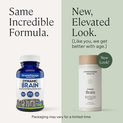 Stonehenge Health Dynamic Brain Supplement with BacoMind – Memory, Retention & Recall (40 Nootropics)