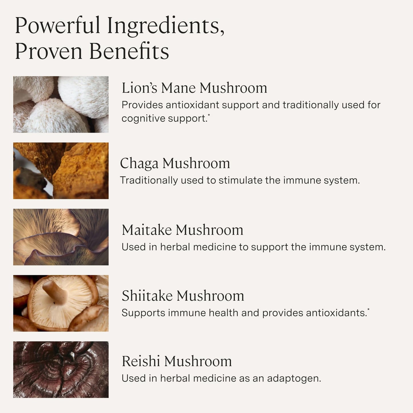 Stonehenge Dynamic Health Mushrooms 1,400 mg – 5 Mushroom Complex (Lion’s Mane, Reishi, Chaga, Maitake, Shiitake) – 60 Capsules