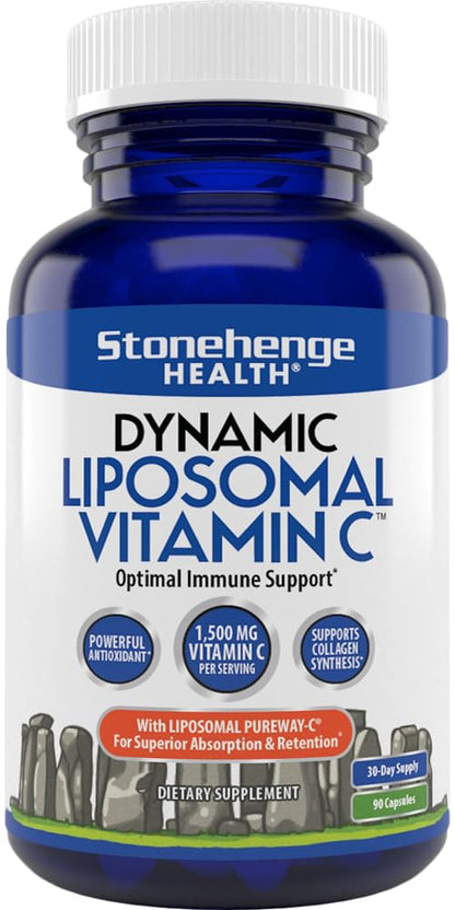 Stonehenge Health Dynamic Liposomal Vitamin C 1500mg – 90 Capsules | PureWayC Liposomal Vitamin C