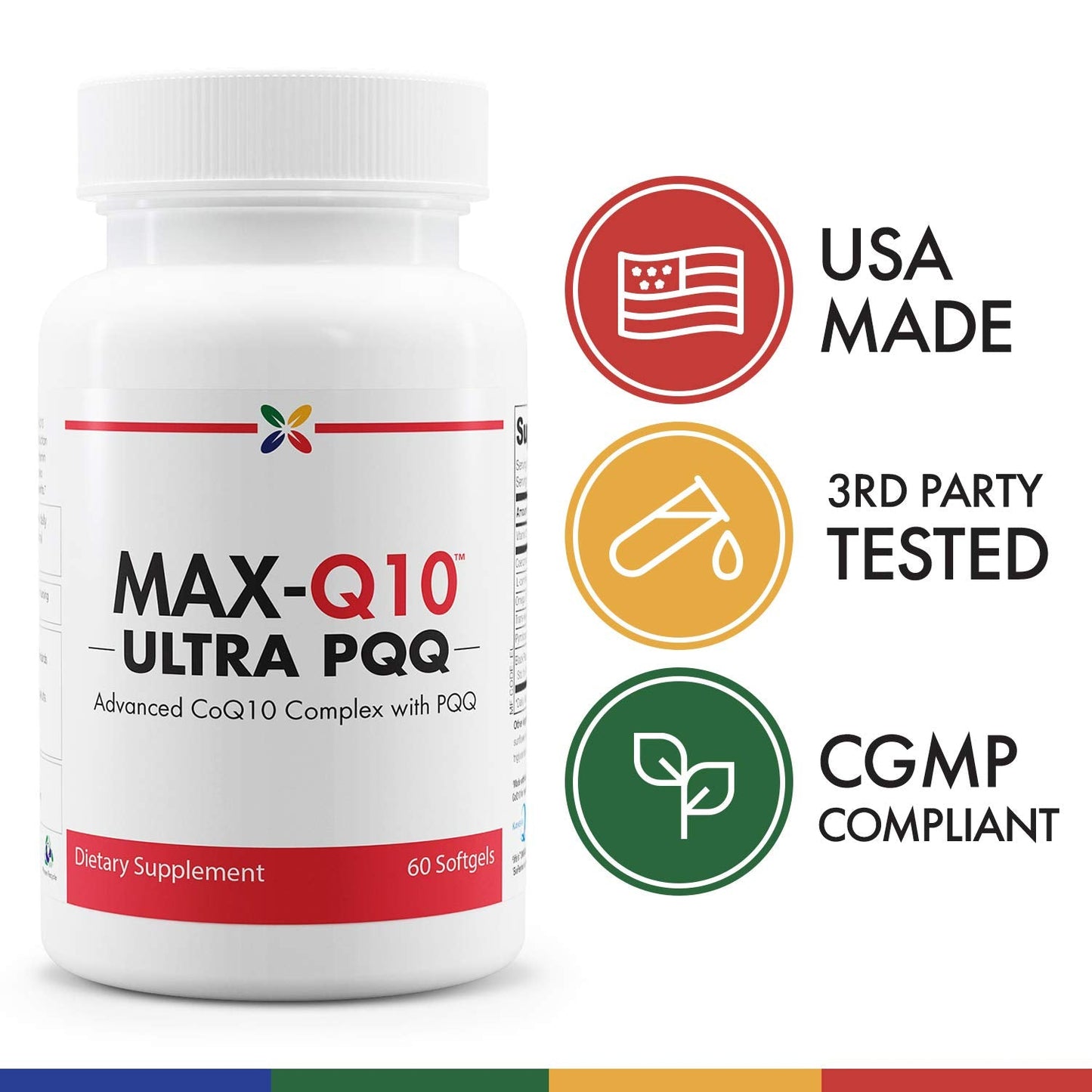 Stop Aging Now MAX-Q10 ULTRA CoQ10 with BioPQQ – 60 Softgels