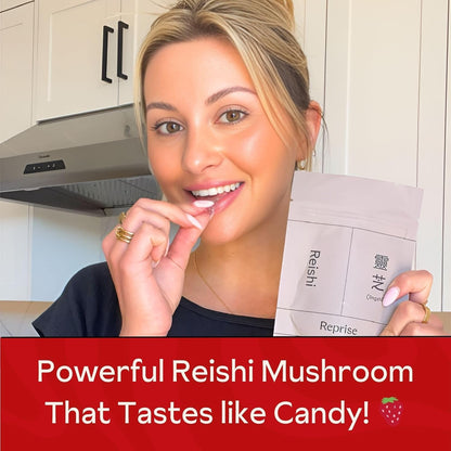 Reishi Mushroom Gummies | Hongo Reishi Mushroom Supplement (Lingzhi, Ganoderma Lucidum) | Full Spectrum Stress Gummies for Adults | Red Reishi Mushroom | Strawberry Flavor | 45 Count (Pack of 3)