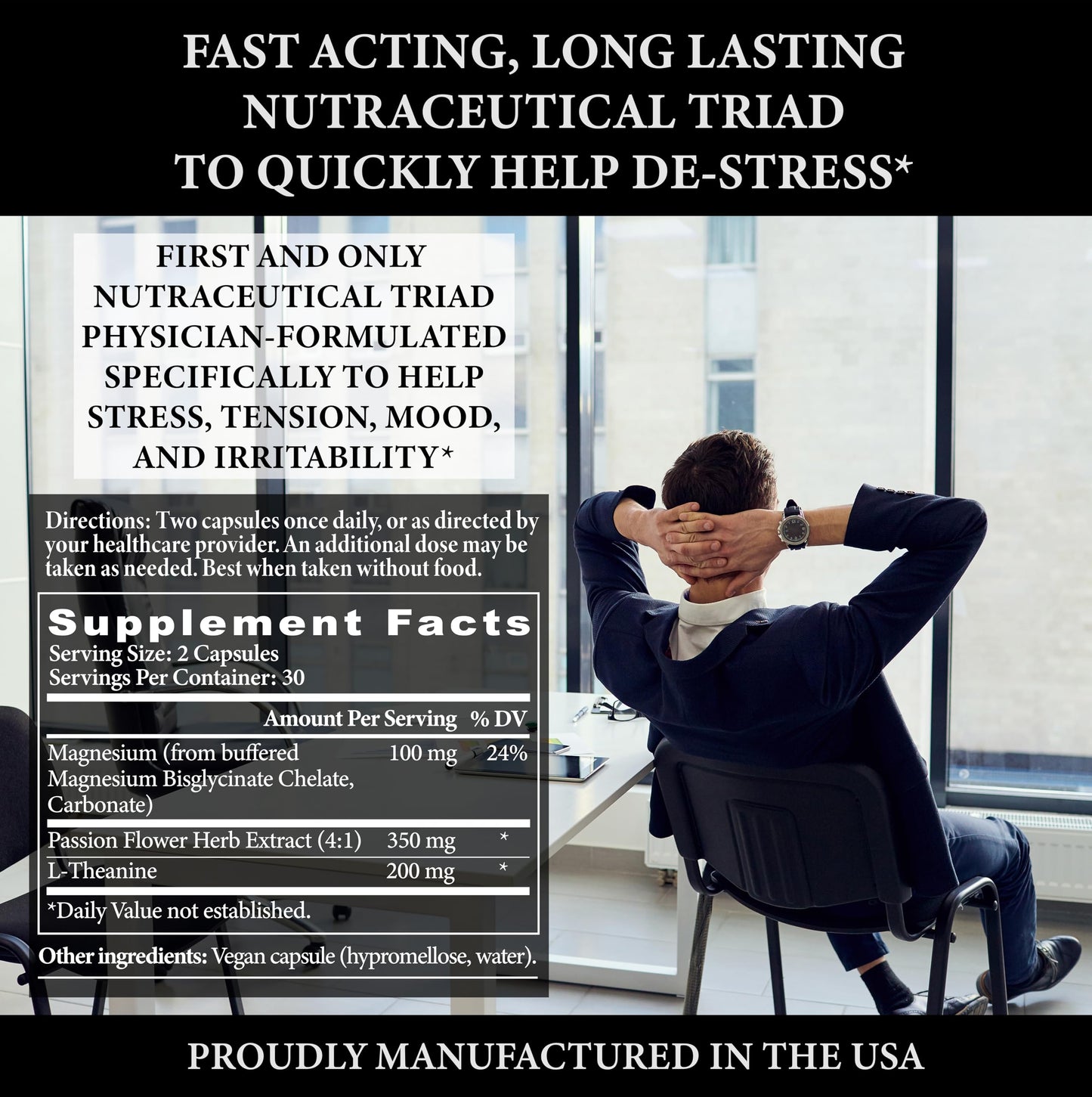 Stress Edge Stress Relief Supplement | Natural Mood Support (30 Servings)