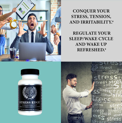 Stress Edge Stress Relief Supplement | Natural Mood Support (30 Servings)