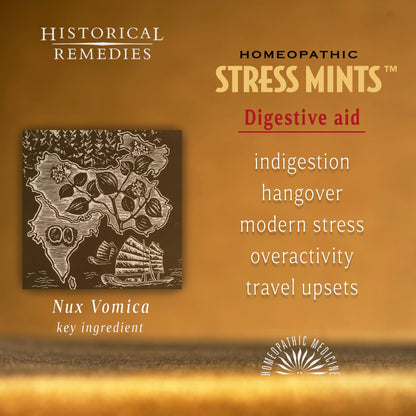 Historical Remedies Stress Mints (1 Pack) - Homeopathic Lozenges for Stress & Digestion | Organic Peppermint, Vegan & Gluten-Free