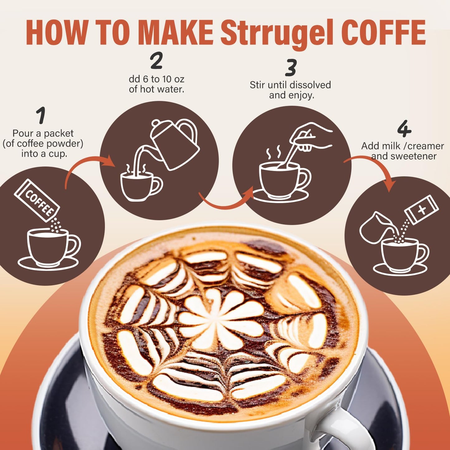 Strrugel Organic Mushroom Coffee with Lion’s Mane & Reishi – 32 Servings