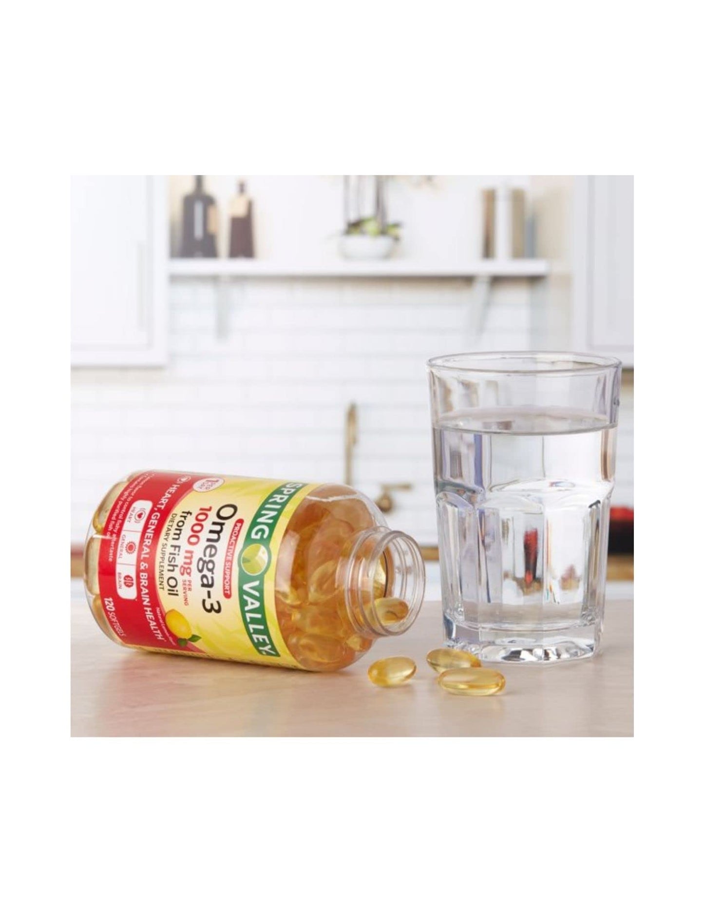STS Home Spring Valley Omega-3 1000 mg Fish Oil Soft Gels – 120 Count