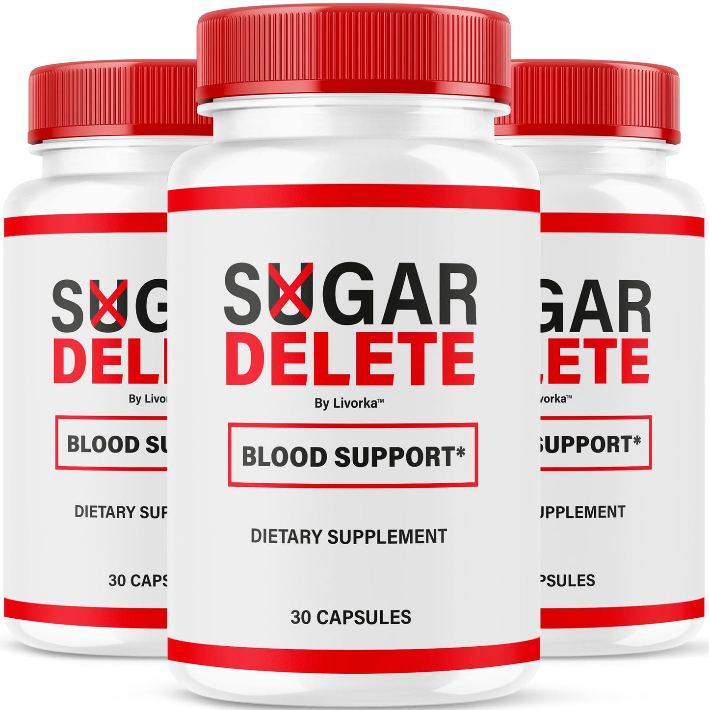 Sugar Delete Capsules (3 Pack) – Official Supplement, All-Natural Formula