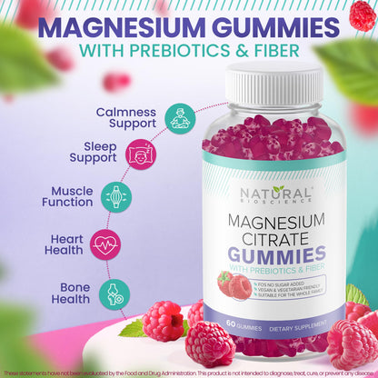 Natural BioScience Sugar Free Magnesium Gummies – Calming Anti-Stress & Sleep Support