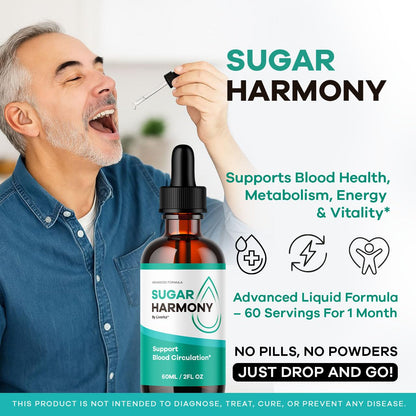 Sugar Harmony Drops (3 Pack) – Premium Liquid Wellness Support | 3 Bottles