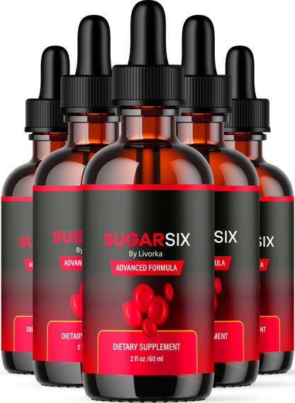 Sugar Six 5 Pack – Drops, Formula & Support | 5 Bottles for 5 Months