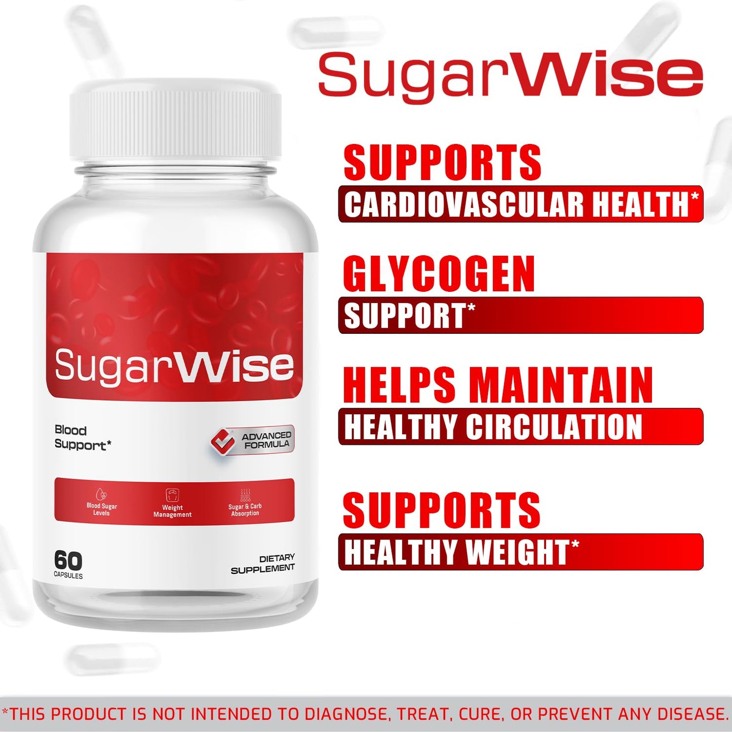 SugarWise 2-Pack Capsules - Official Support Pills & Premium Formula