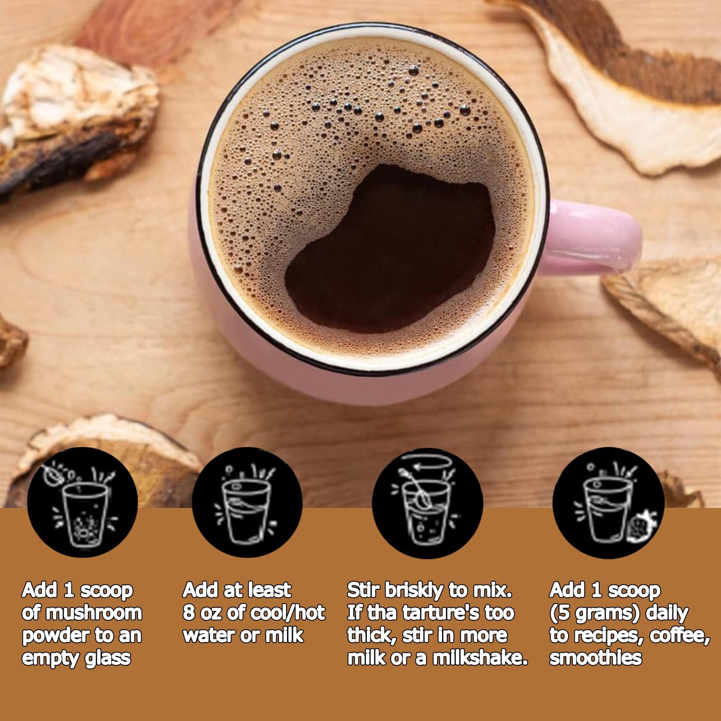 Suiyilary Mushroom Coffee – 10-Mushroom Blend (Lion's Mane, Reishi, Cordyceps) for Energy, Focus & Immunity 150g