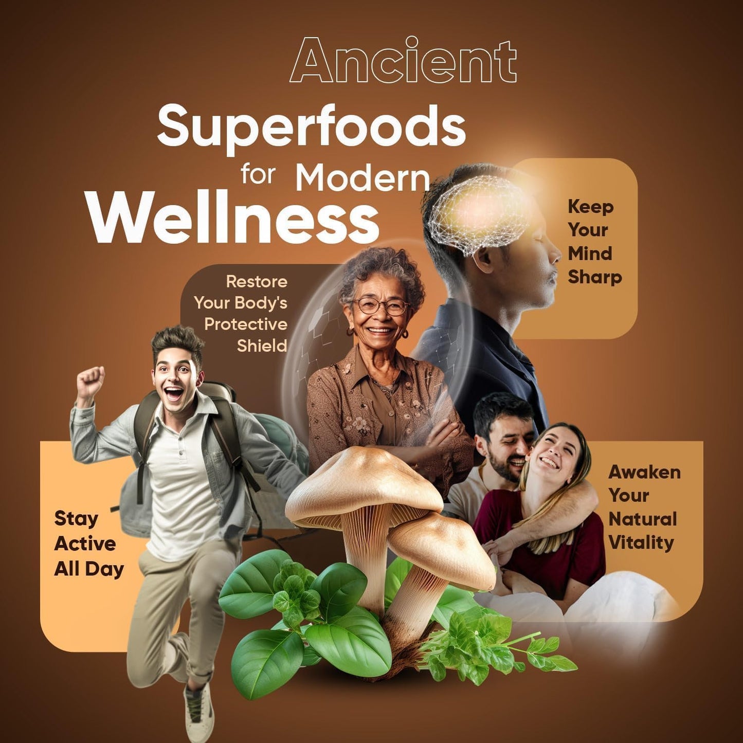 Suiyilary Mushroom Coffee – 10-Mushroom Blend (Lion's Mane, Reishi, Cordyceps) for Energy, Focus & Immunity 150g