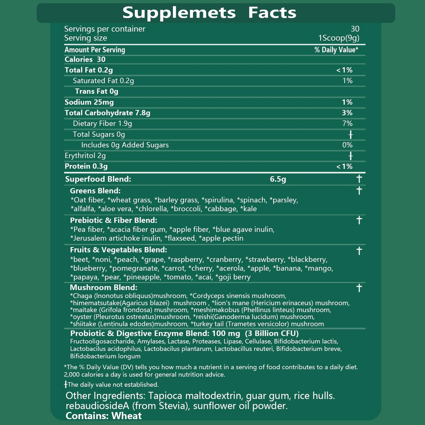 Suiyilary Greens Superfoods Powder – Digestive Health, Mango (Sugar Free)