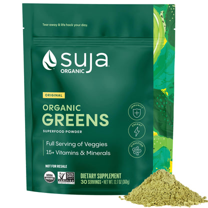 Suja Organic Greens Powder Probiotic Blend – Immune Support, Digestion & Daily Energy, 30 Servings