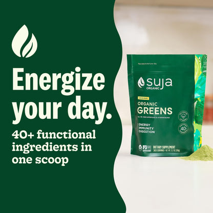 Suja Organic Greens Powder Probiotic Blend – Immune Support, Digestion & Daily Energy, 30 Servings