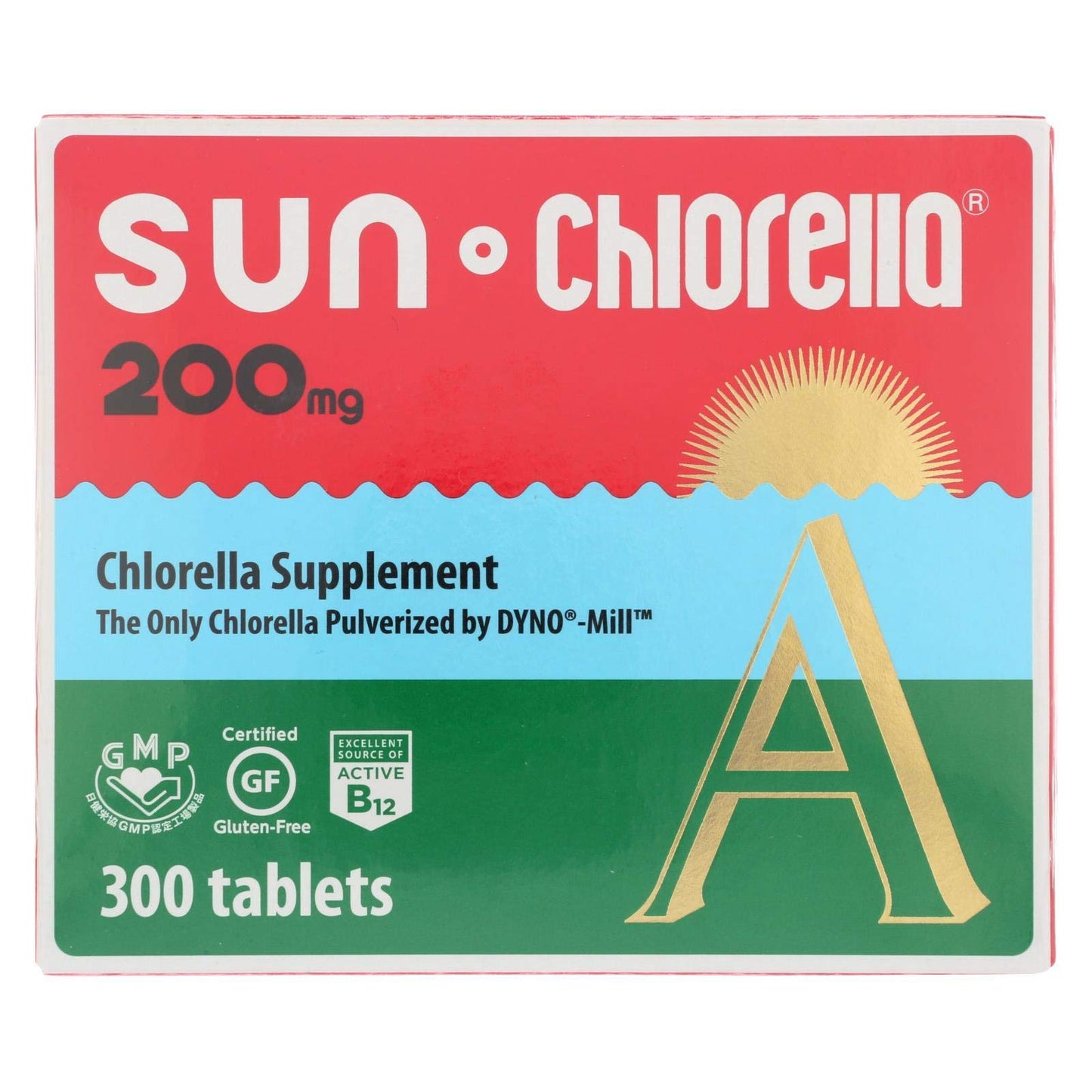 Sun Chlorella 200 mg Chlorella Supplement – 300 Tablets | Vegan & Non-GMO