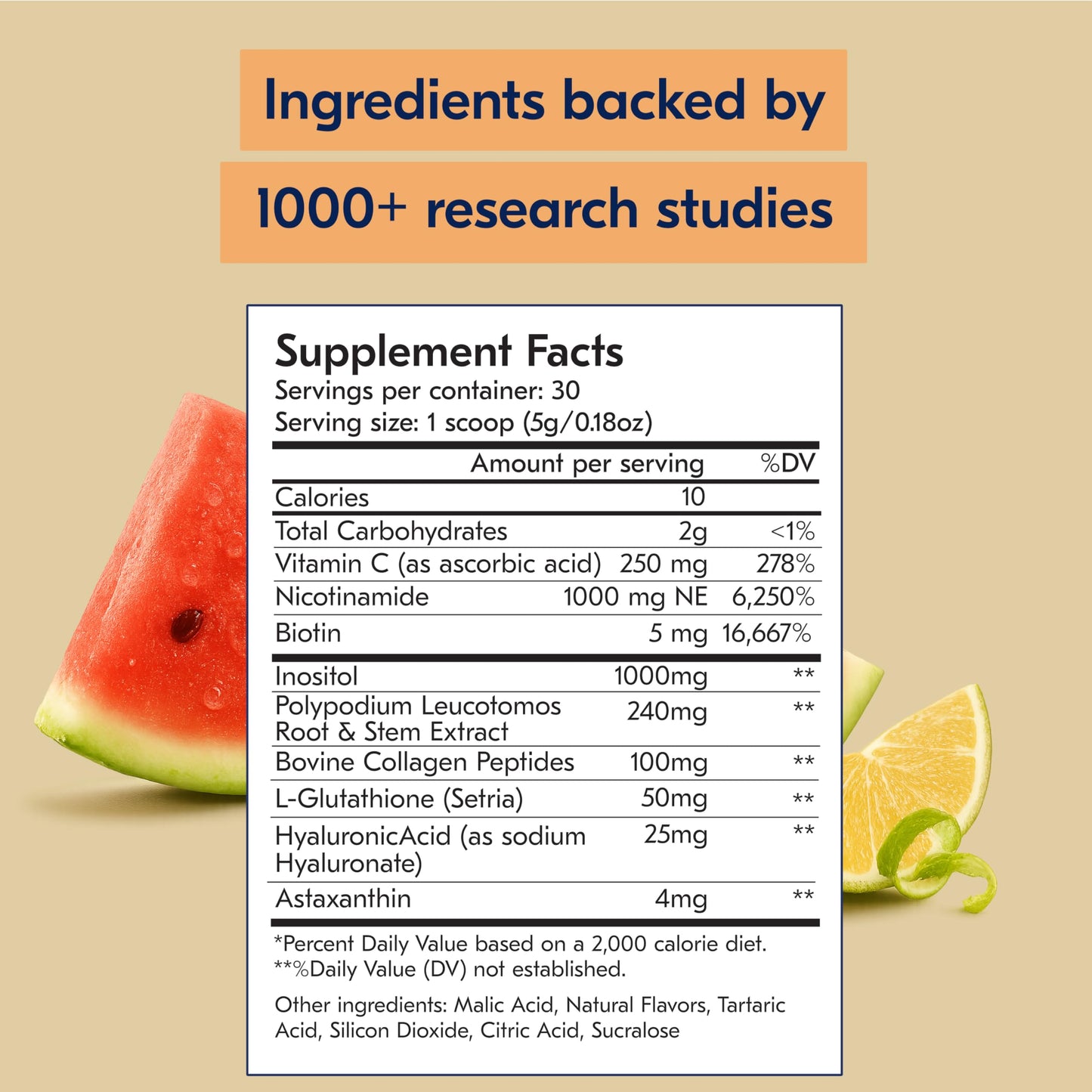 Sun Powder Mocha Skincare Support Supplement – 3-in-1 Formula, 30 Servings