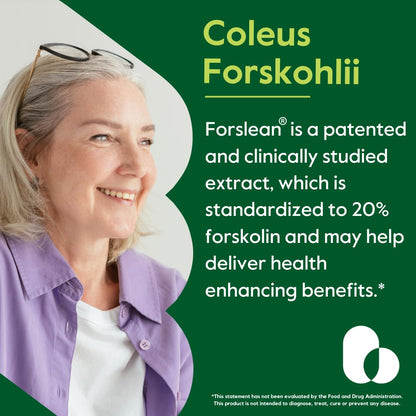 BESTVITE Coleus Forskohlii 125 mg – 20% Forskolin (120 Veg Capsules) – Forslean