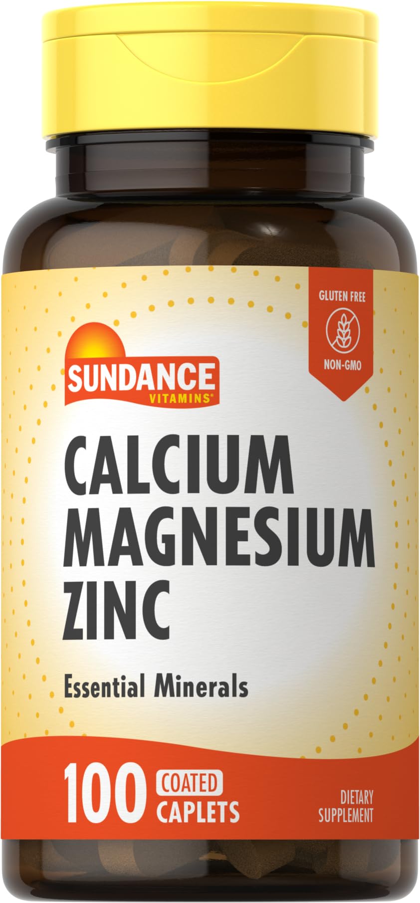 Sundance Calcium Magnesium Zinc | 100 Caplets | Essential Mineral