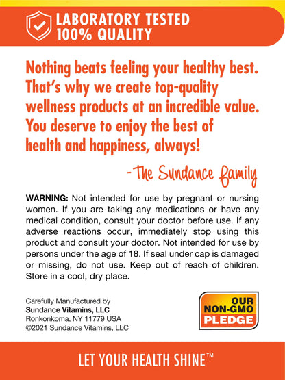 Sundance Black Cohosh 700mg – 100 Quick Release Capsules | Non-GMO, Gluten Free