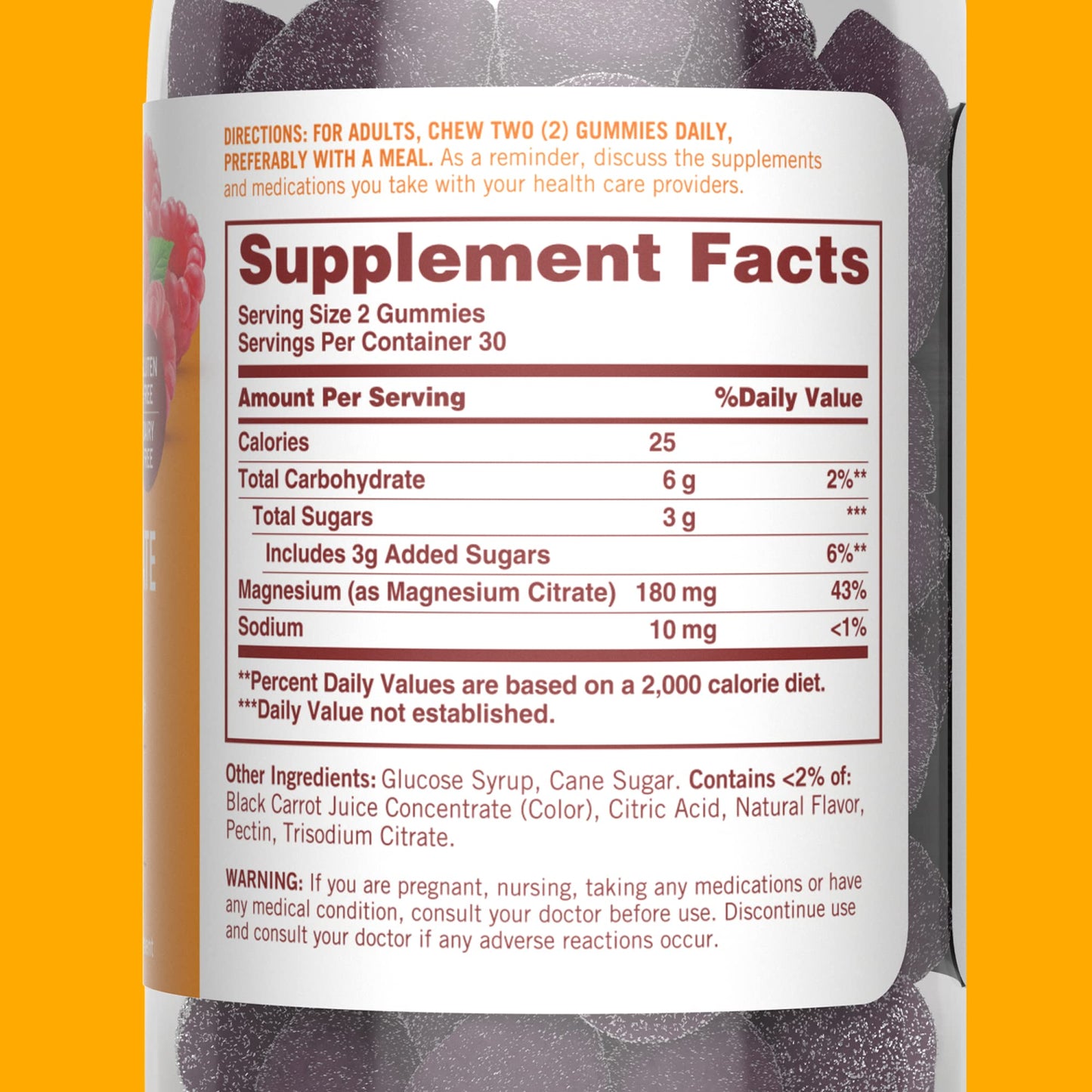 Sundown Magnesium Citrate Gummies Raspberry - 60 Count (Discontinued)