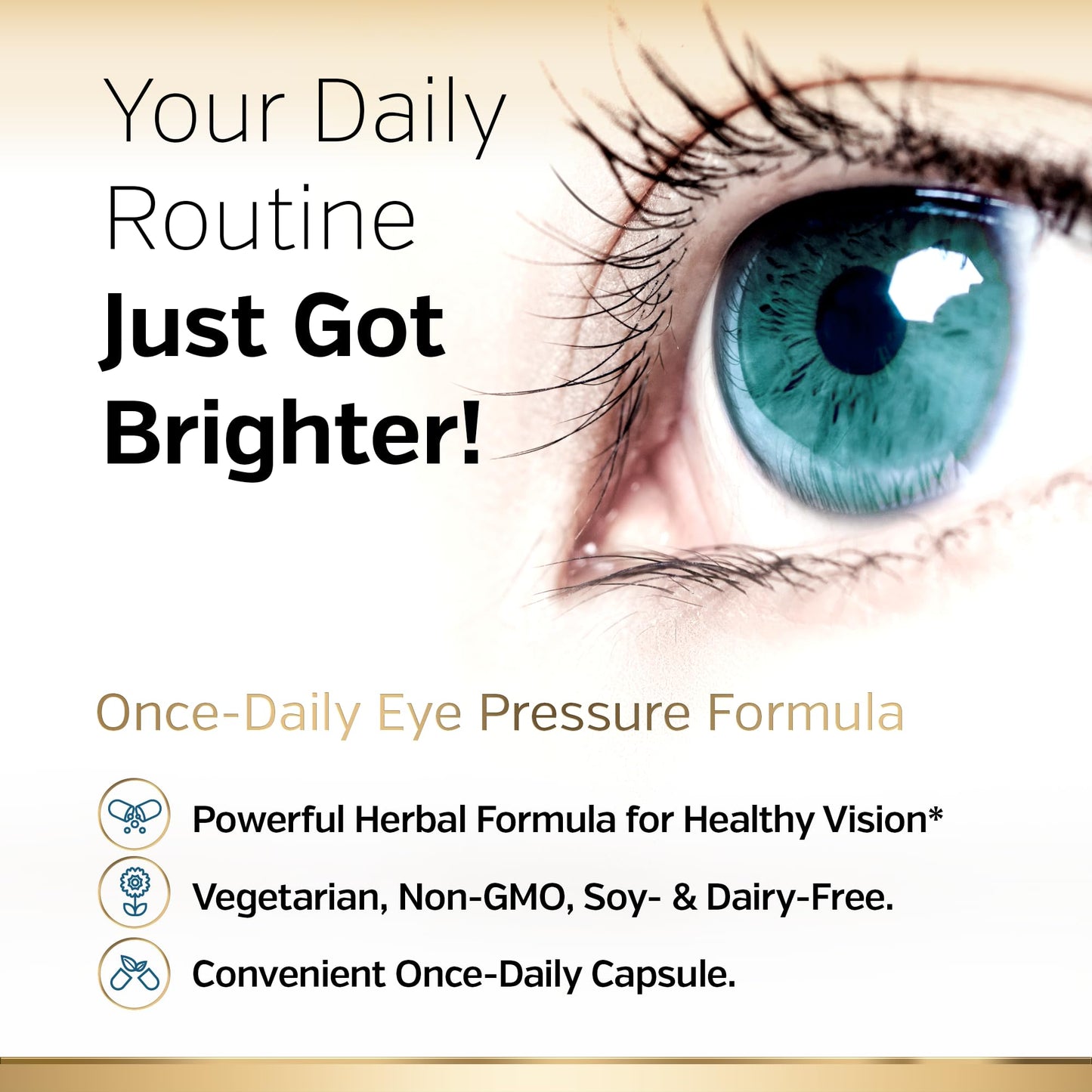 Sunergetic Premium Eye Pressure Support Supplement - Saffron, Lutein, Zeaxanthin, Bilberry & Pine Bark (2 x 30 capsules)