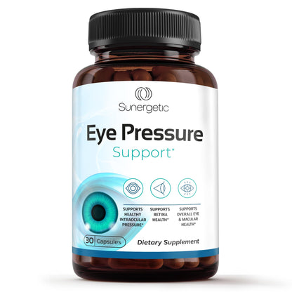 Sunergetic Premium Eye Pressure Support Supplement - Saffron, Lutein, Zeaxanthin, Bilberry & Pine Bark (2 x 30 capsules)