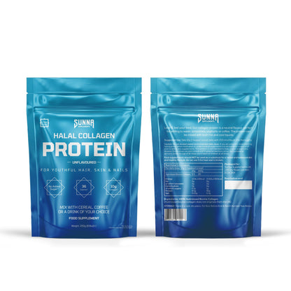 SUNNA SUPPLEMENTS Grass-Fed Halal Collagen Powder – Type I & III Peptides for Hair, Skin, Nails & Joints | Unflavored