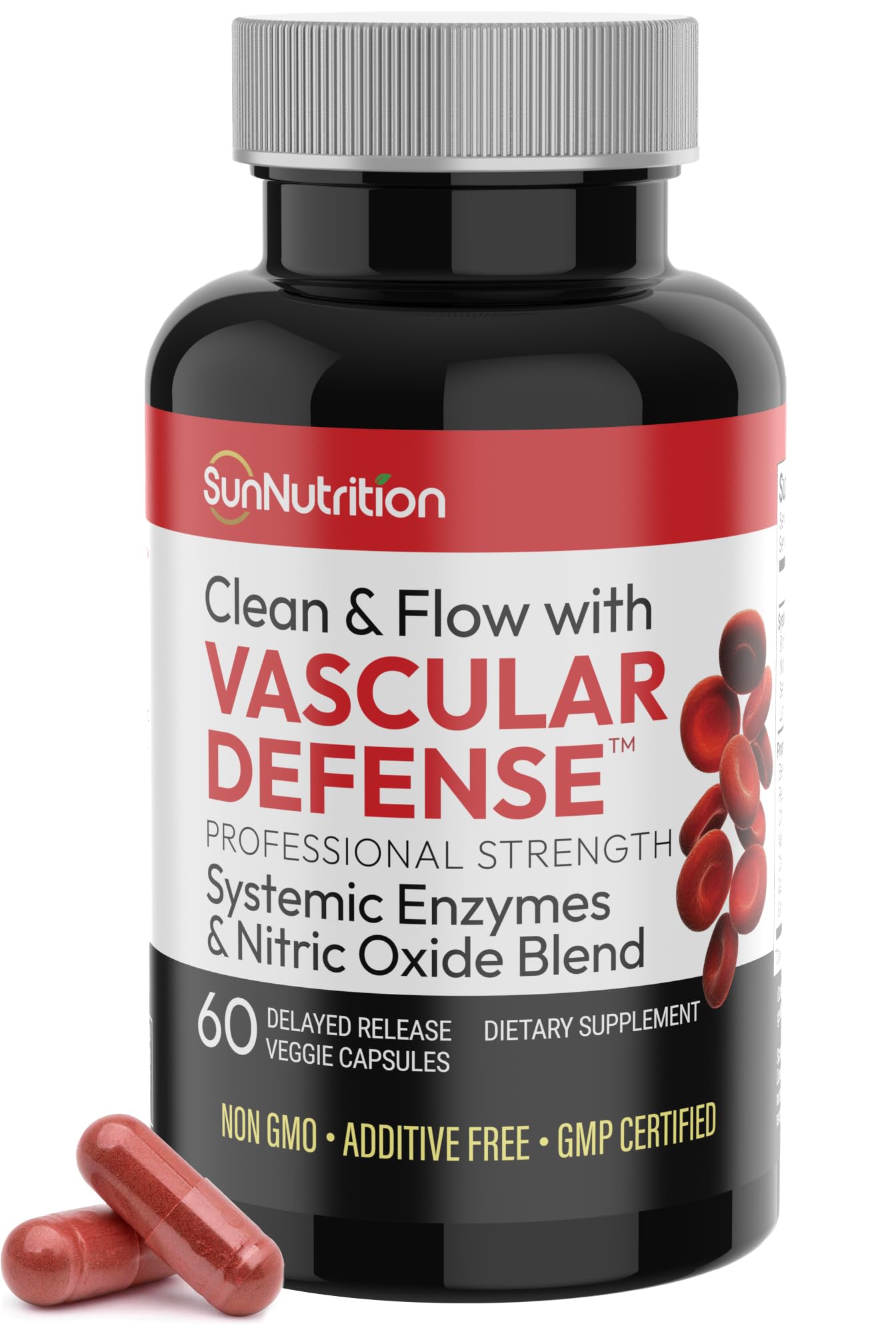 SunNutrition Nattokinase 2000 FU – Beet Root, Lumbrokinase & Bromelain for Circulation Support | 60 Capsules