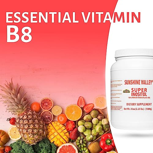Sunshine Valley® Super Inositol, Vitamin B8 Powdered Dietary Supplement – PCOS Fertility, Hormonal Balance & Ovarian Health (35oz)
