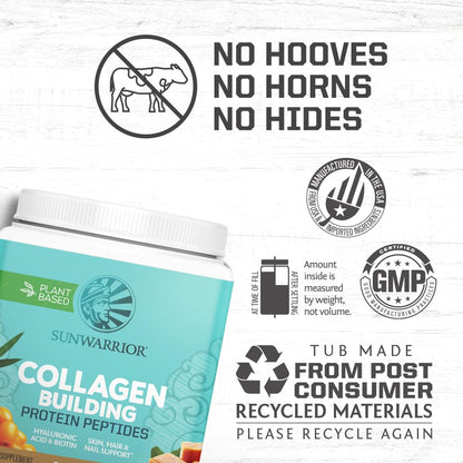 Sunwarrior Vegan Collagen Protein Powder for Women – Plant-Based, Salted Caramel, 20 Servings