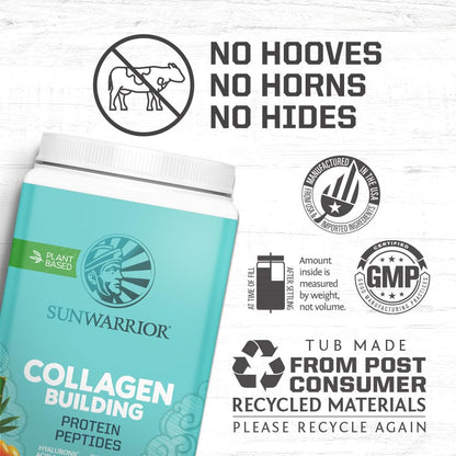 Sunwarrior Vegan Collagen Protein Powder for Women – Chocolate (40 Servings) | Plant-Based, Silica, Non-GMO