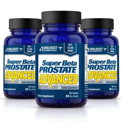 SUPER BETA PROSTATE Advanced – Beta Sitosterol Prostate Support (3-Pack, 180 Caplets)