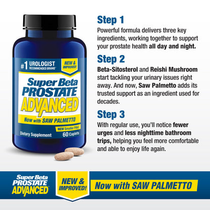 SUPER BETA PROSTATE Advanced with Saw Palmetto – Prostate & Urinary Support (120 ct)