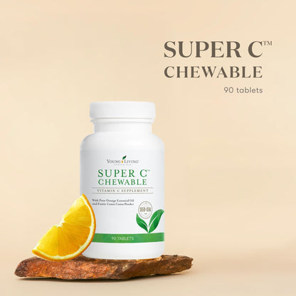 Young Living Super C Chewable Tablets 90ct – Vitamin C with Orange Essential Oil