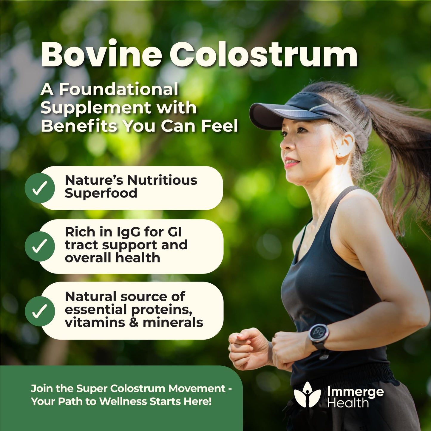 ImmergeHealth Super Colostrum Powder – Grass-Fed, 50% IgG for Gut & Vitality