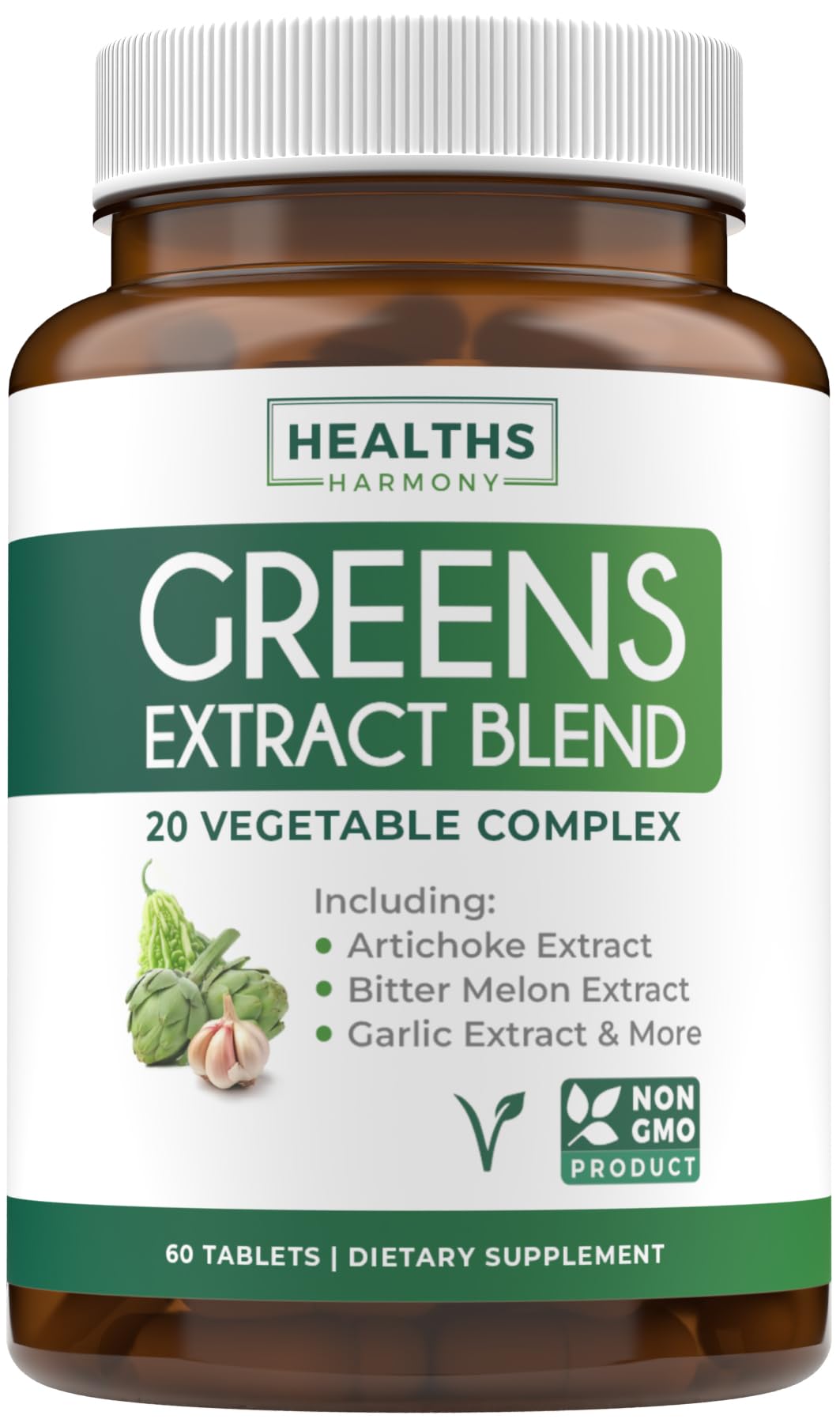 Super Greens Antioxidants 2250mg – 60 Capsules | Sprouts, Mushrooms, Roots & More | Vegan NON-GMO