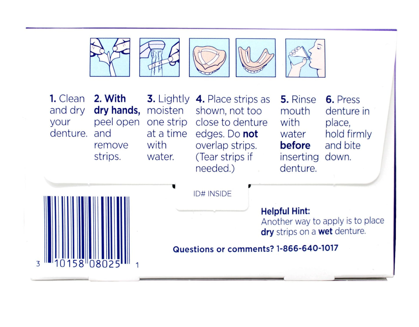 Super Poligrip Comfort Seal Denture Adhesive Strips – 40 Count (Pack of 4)