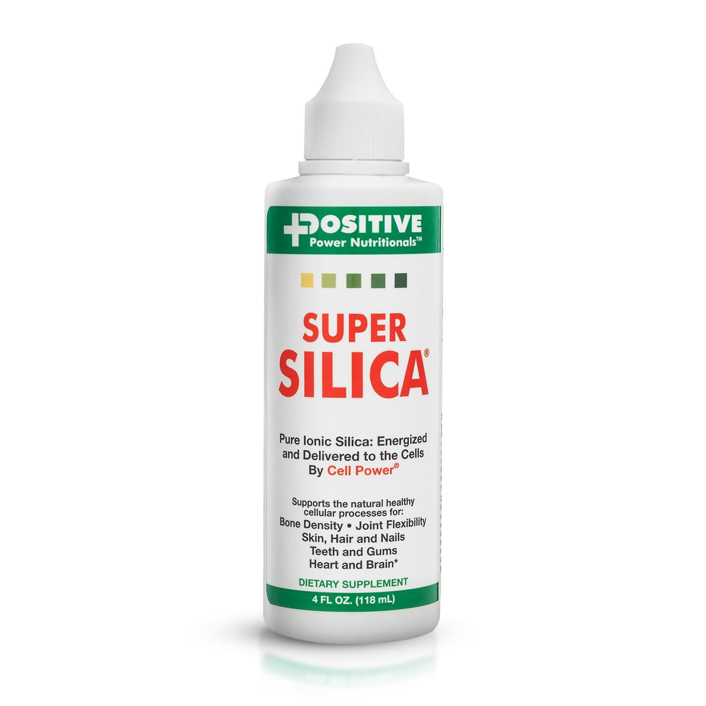 Positive Power Nutritionals Super Silica – Liquid Silica with Collagen-Boosting Silicon (4oz) for Hair, Skin, Nails & Joints